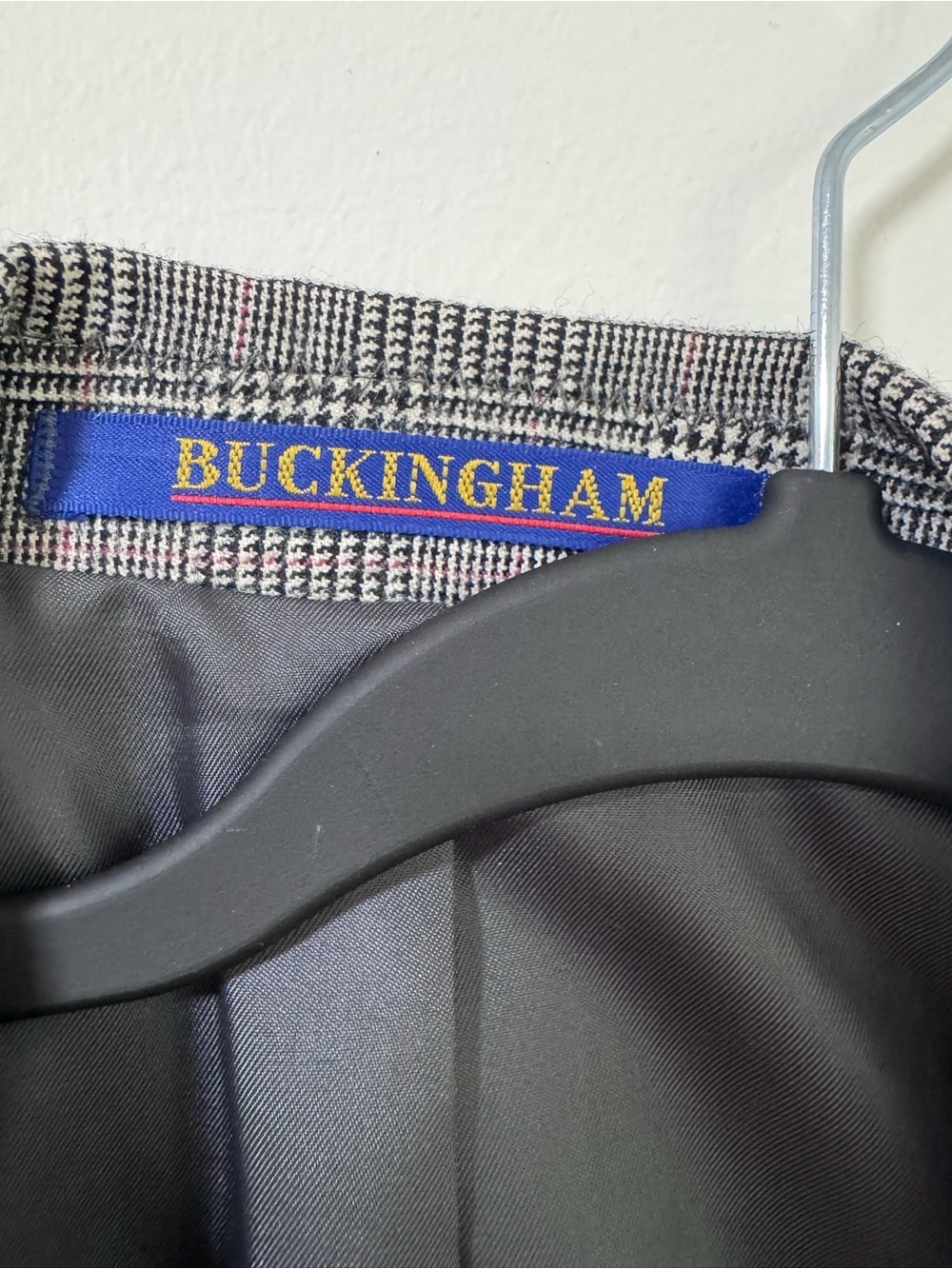Vintage 93s Buckingham EssEss Samsung Wool Glen Plaid Double Breasted Blazer 40B - Picture 10 of 10